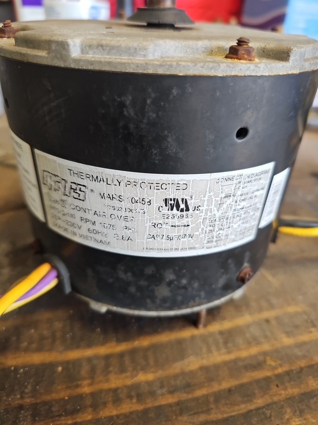 Mars 10453 Condensing Fan Motor 1/3 to 1/6 HP 230V 1 Speed Tested and Working