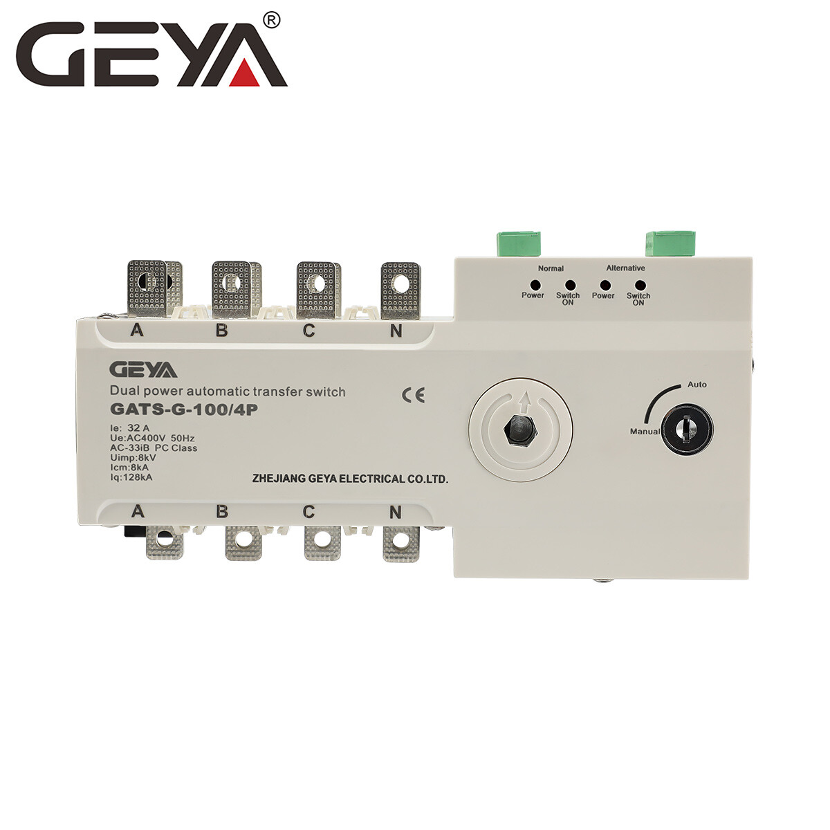 GEYA Industrial Automatic Transfer Switch 4P 100A 110V 220V Grid to AC Generator
