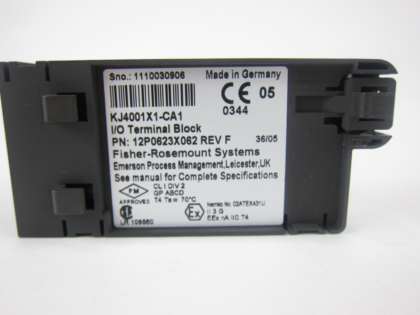Emerson KJ4001X1-CA1 REV F Fused I/O Terminal Block KJ4001X1CA1 12P0623X062