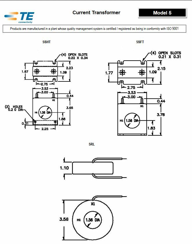 EIL Instruments, 5-SFT-500, Current Transformer, 50:5, 600VAC, 50-400Hz