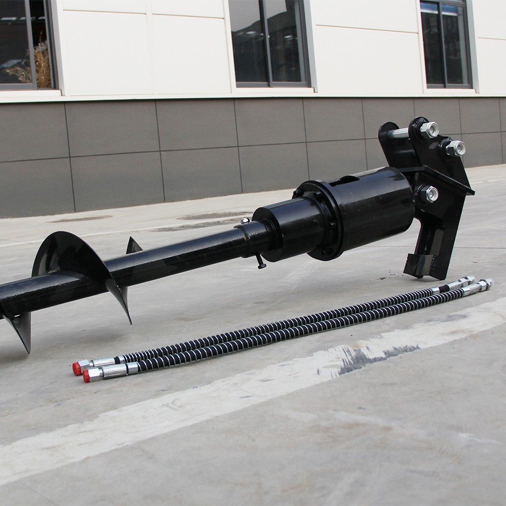 300mm Auger Drill Attachment for Mini Excavator Hydraulic Post Hole Digger Free