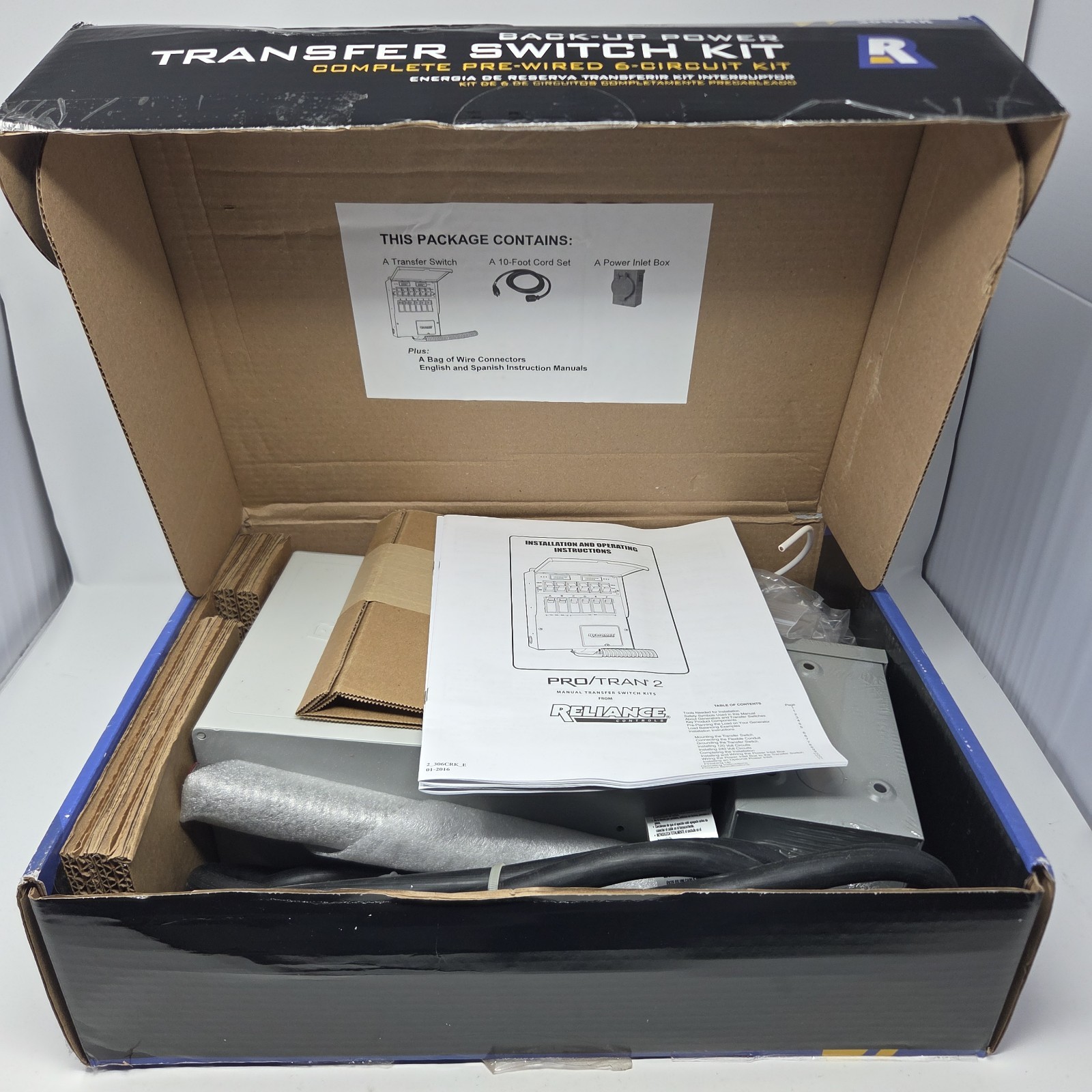 Reliance Controls 30-Amp ProTran 2 Manual Transfer Switch 8000 Watt Model 306LRK