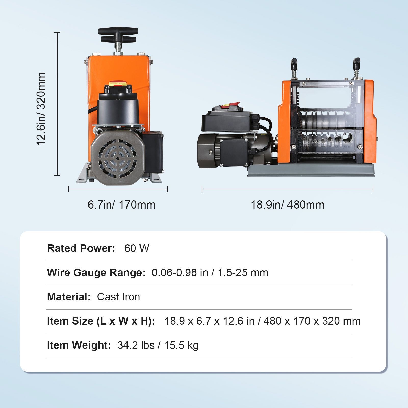 Efficient Motorized Wire Stripping Tool with Depth Gauge for Copper Recycling