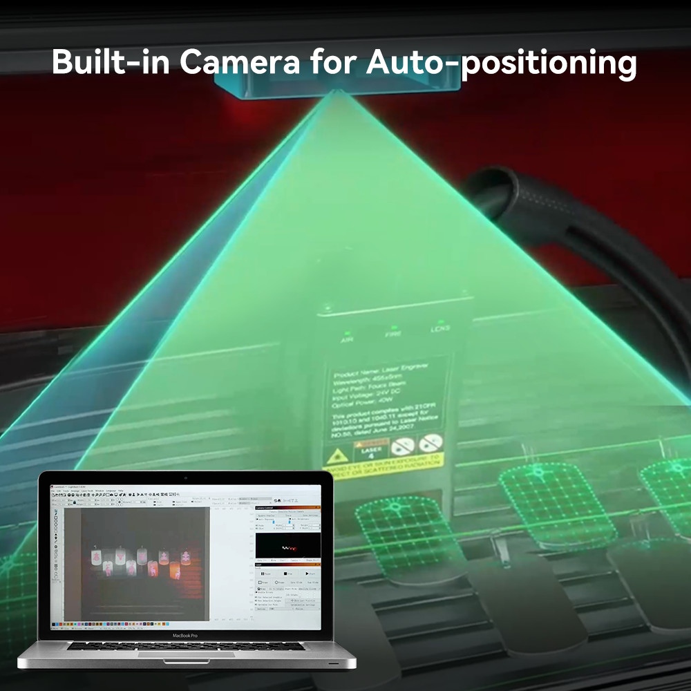 【Refurbished】Creality Falcon2 Pro 60W Laser Engraver Camera for Auto-positioning