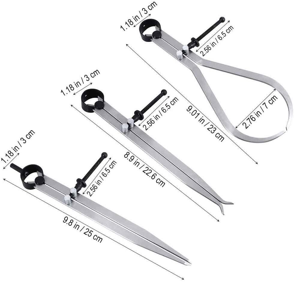 19053C 3 Pieces 8-Inch Spring Caliper / Divider Set