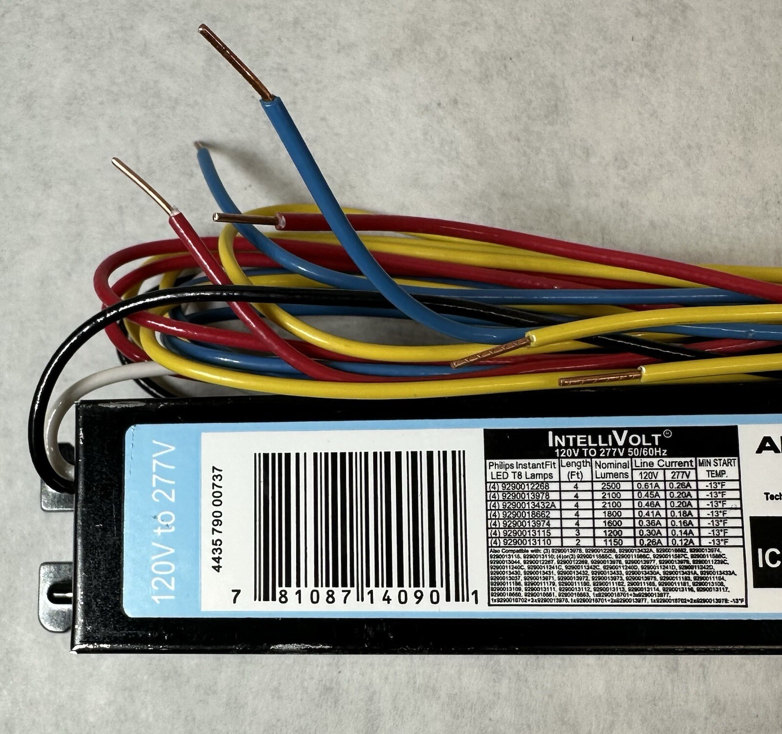 NEW (Lot of 5) Advance ICN-4P16-TLED-N LED T8 Driver, 120V to 277V, 4-Lamp