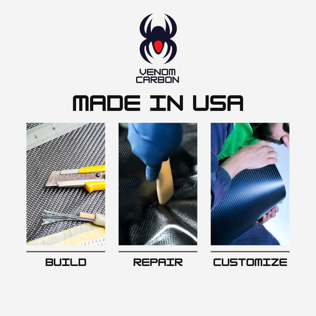 50″ x 5FT Twill Weave Carbon Fiber Fabric Cloth Resin Kit
