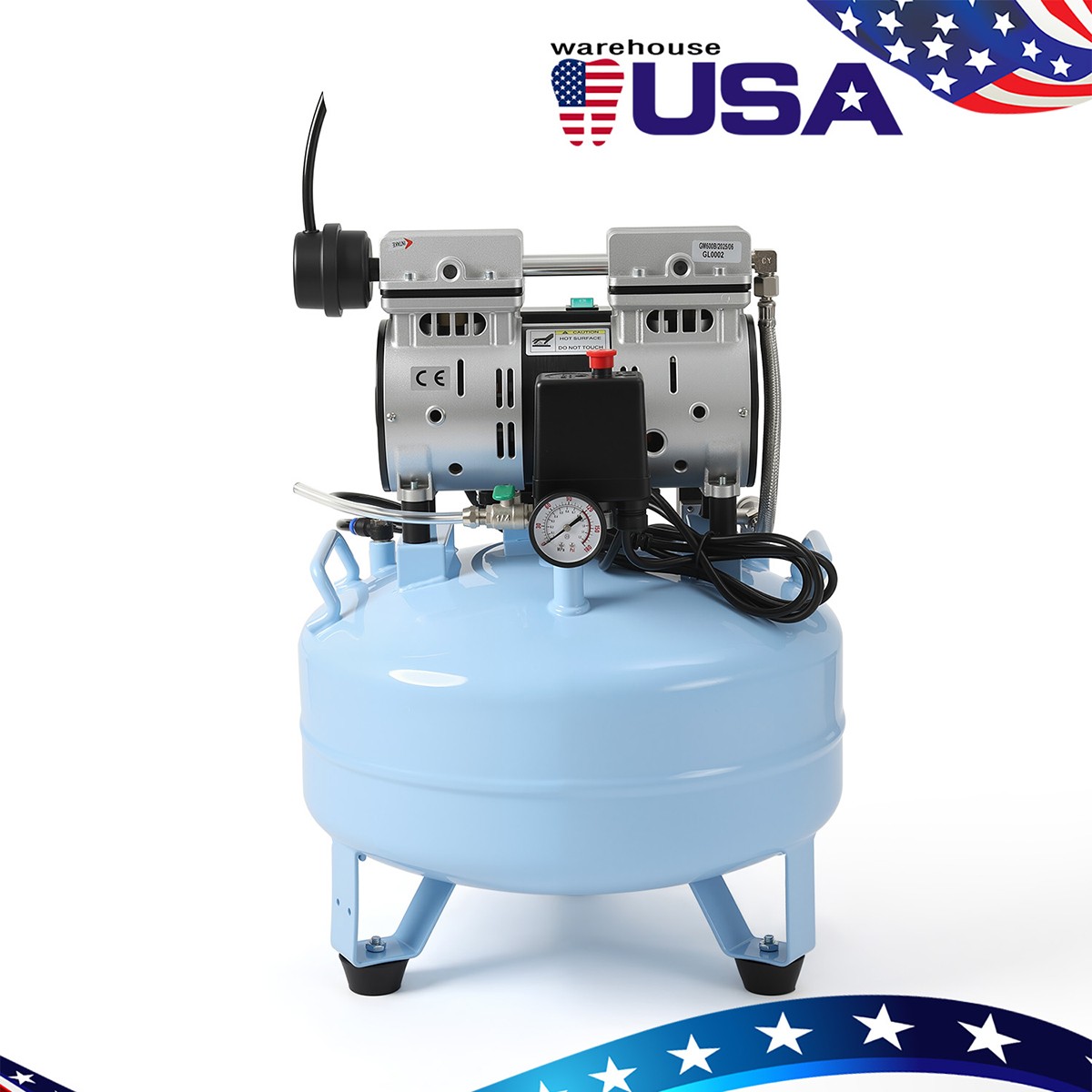 24L Dental Oil-Free Air Compressor Silent Medical Pump Low Noise for Chairs