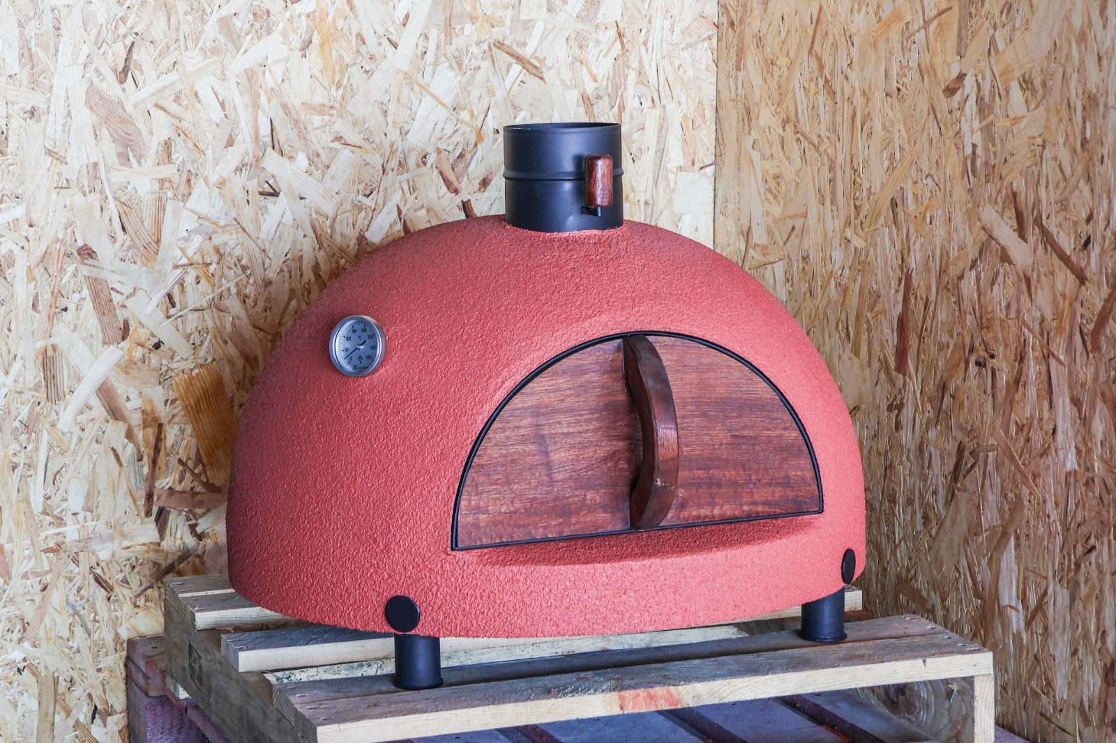 Clay Pizza Oven 28″ Wood Fired handmade in Portugal 220lbs Grey, Black or Red