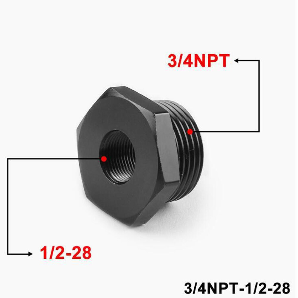 4PCS Steel Thread Adapter 1/2×28 to 5/8×24 / 3/4×16 /13/16×16 / 3/4 NPT US