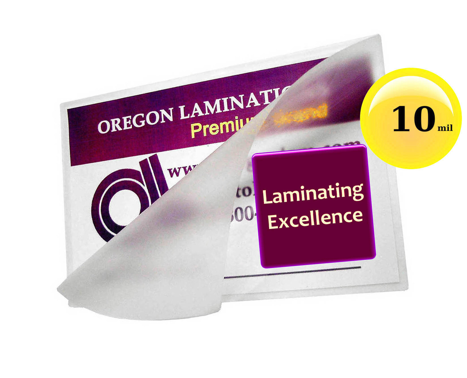 1000 Hot 10 Mil Business Card Laminating Pouches 2-1/4 x 3-3/4 Clear