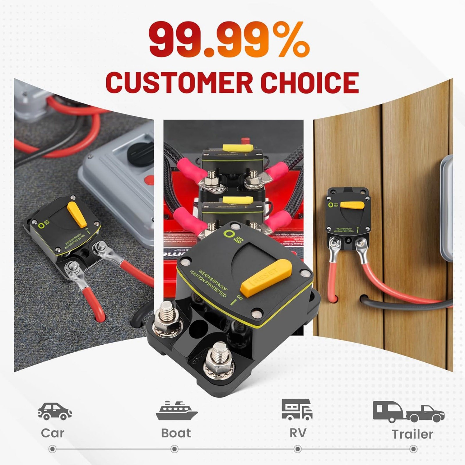 DC 12-48V 300 Amp Circuit Breaker For Overload And Short Circuit Protection