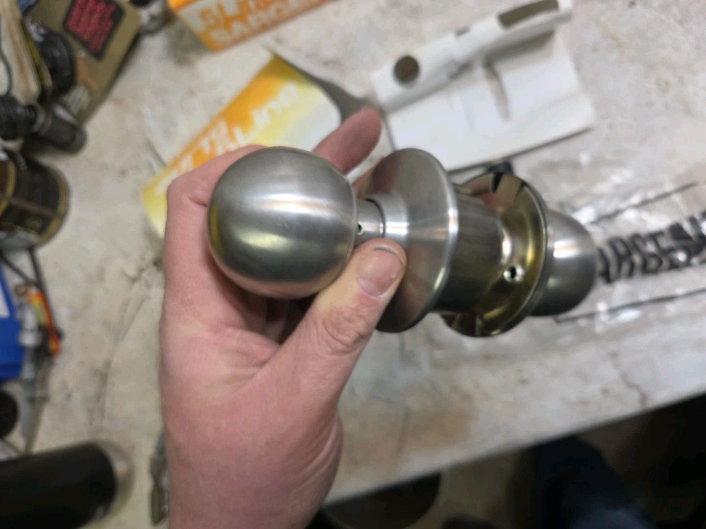 Sargent 5 Line Bored Cylindrical, Door Knob Handle (Stainless) Nos Passage