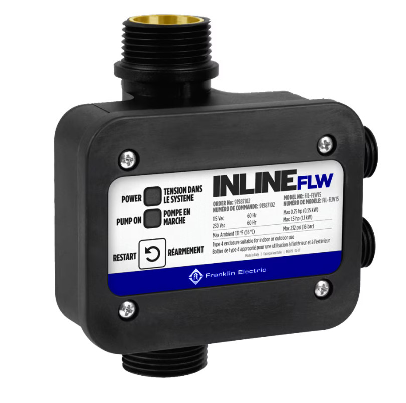 Franklin Electric INLINE FLW SERIES 115V/230V 1/2HP-1.5HP 1″ MNPT 15A