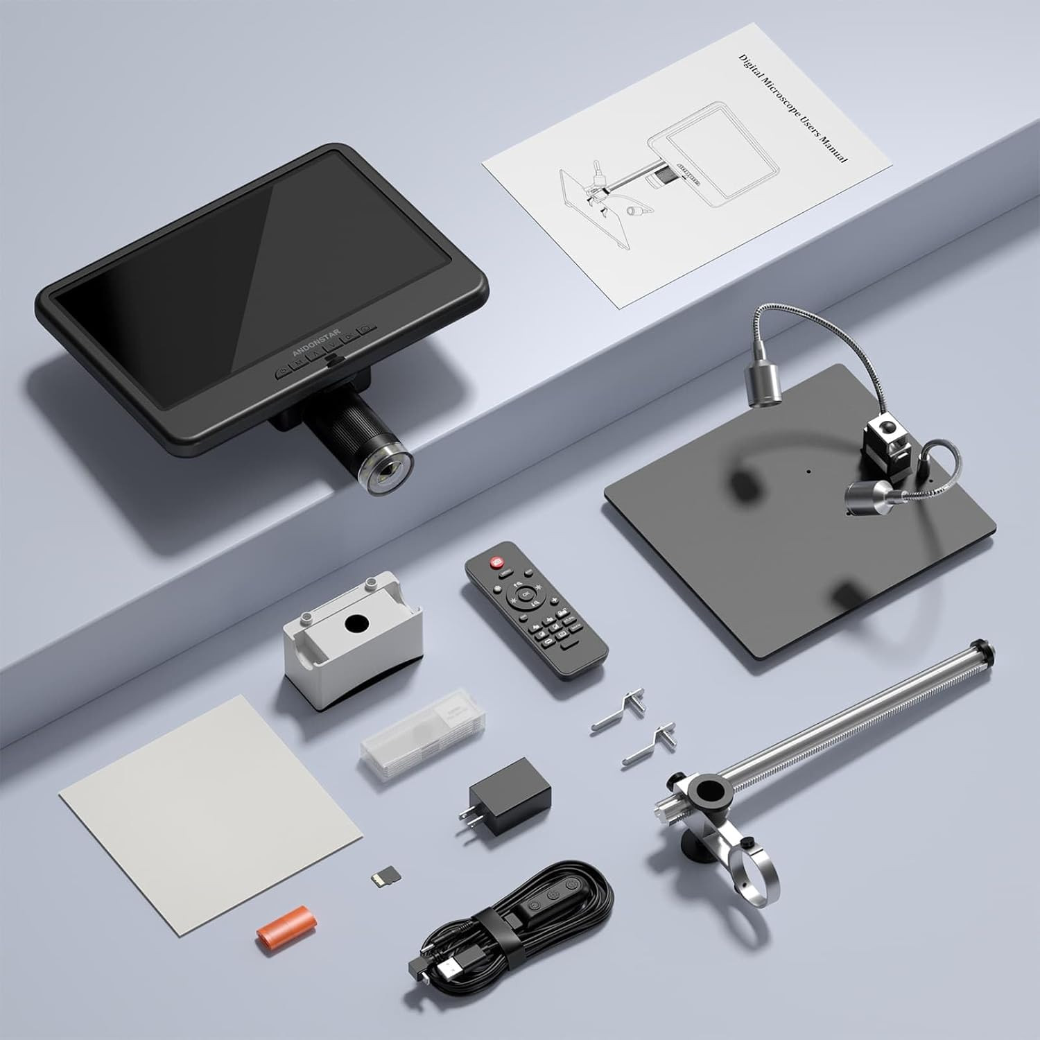 AD210 10.1 Inch LCD Digital Microscope for Adults Soldering Microscope