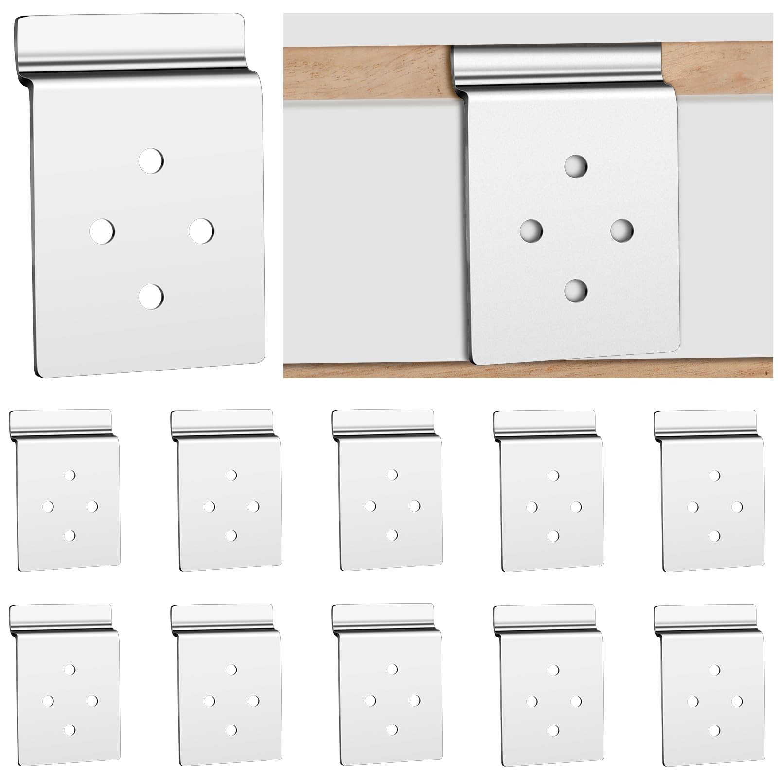 10 PCS Slatwall Metal Plate Mount Backplate Adapter Heavy Duty Steel Bracket