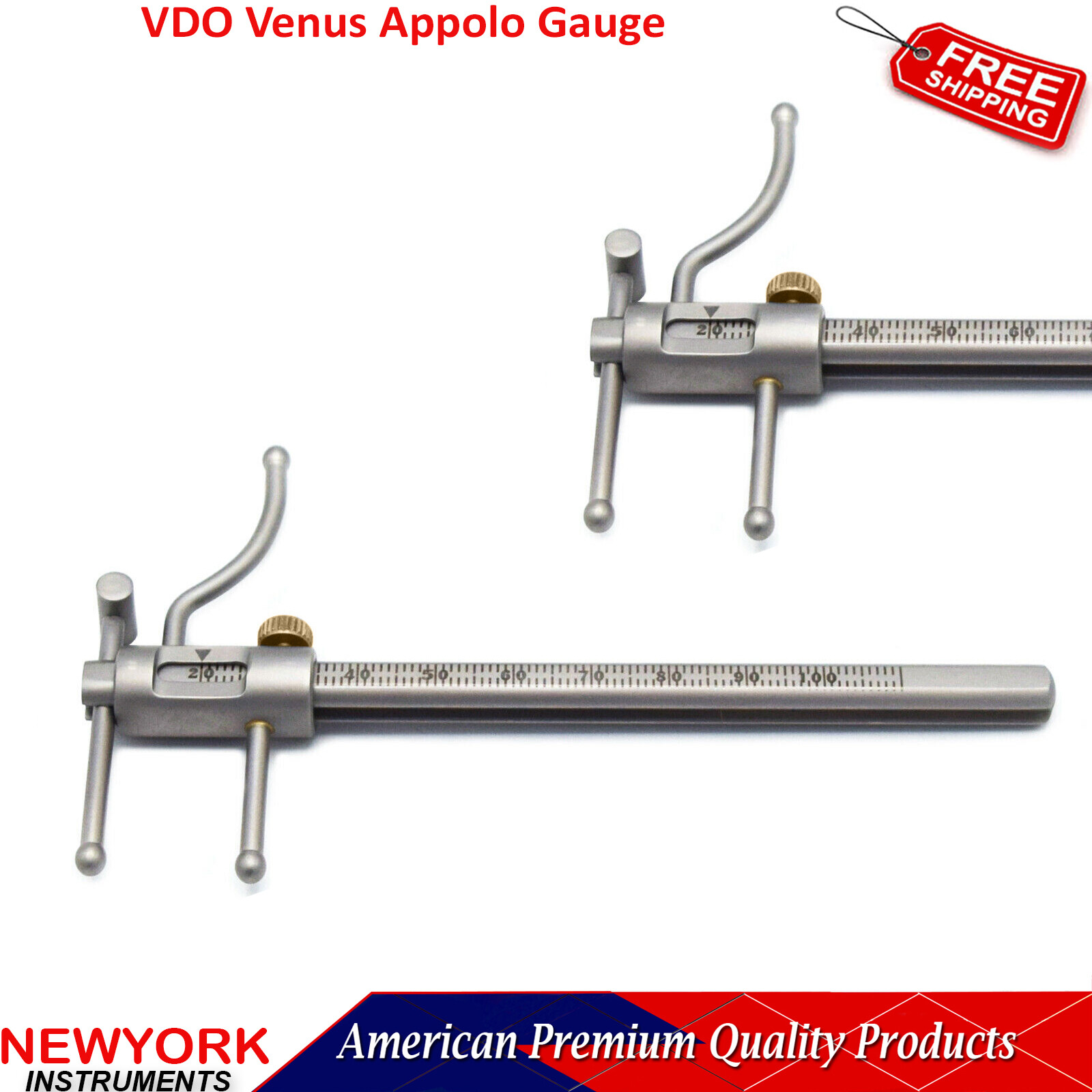 VDO Gauge Dental Venus Apollo Gauge VDO Ruler Stainless Steel Fully Autoclavable