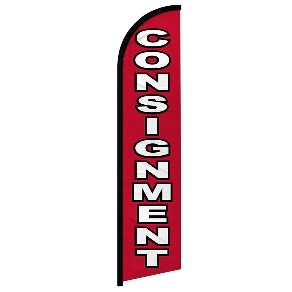 Consignment Windless Full Sleeve Advertising Consignment Sale Banner Flag