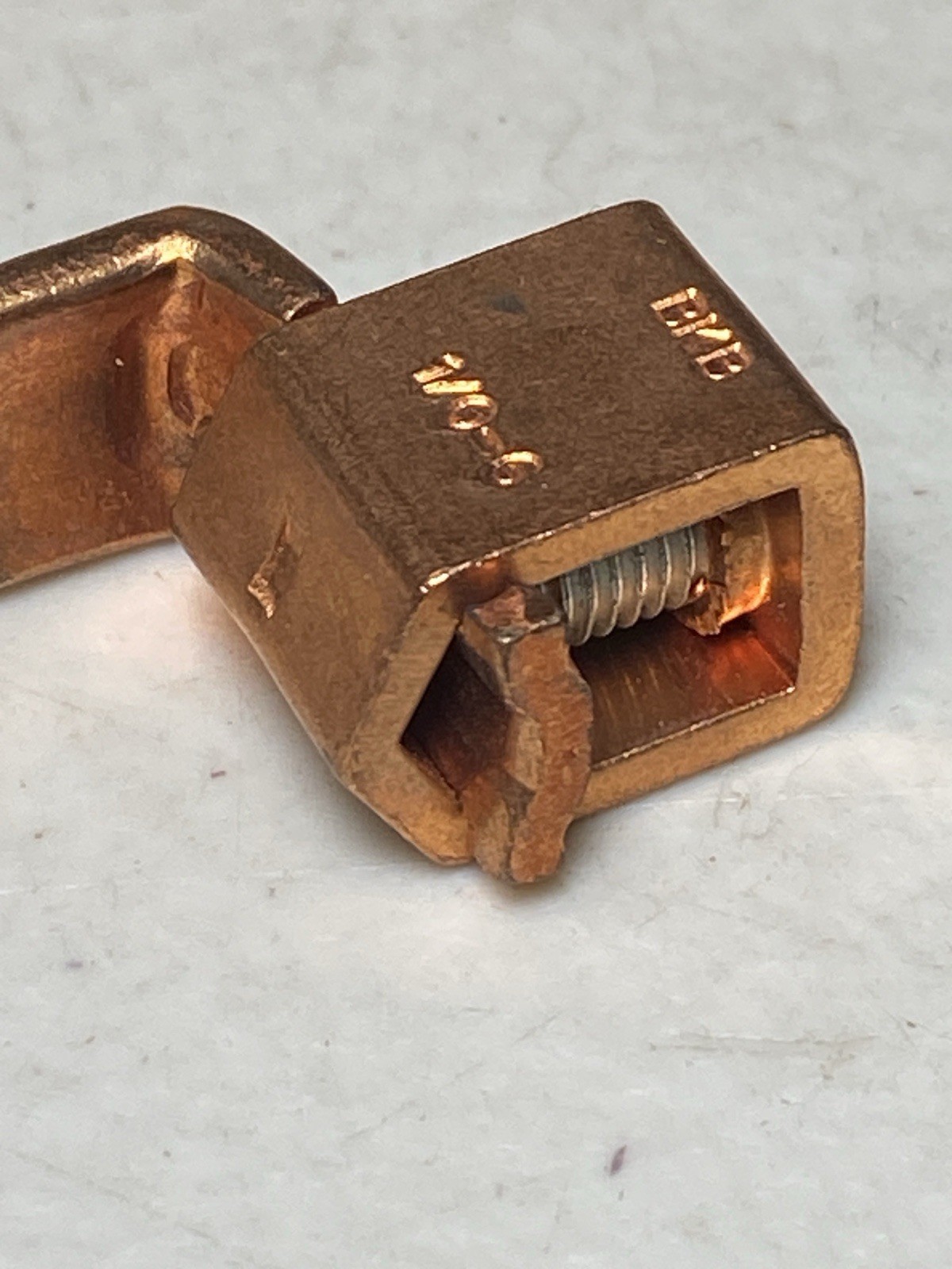 Qty 10- Blackburn Copper Mechanical Screw Lug Offset 1 Hole, 2 – 1/0 STR BTC1102