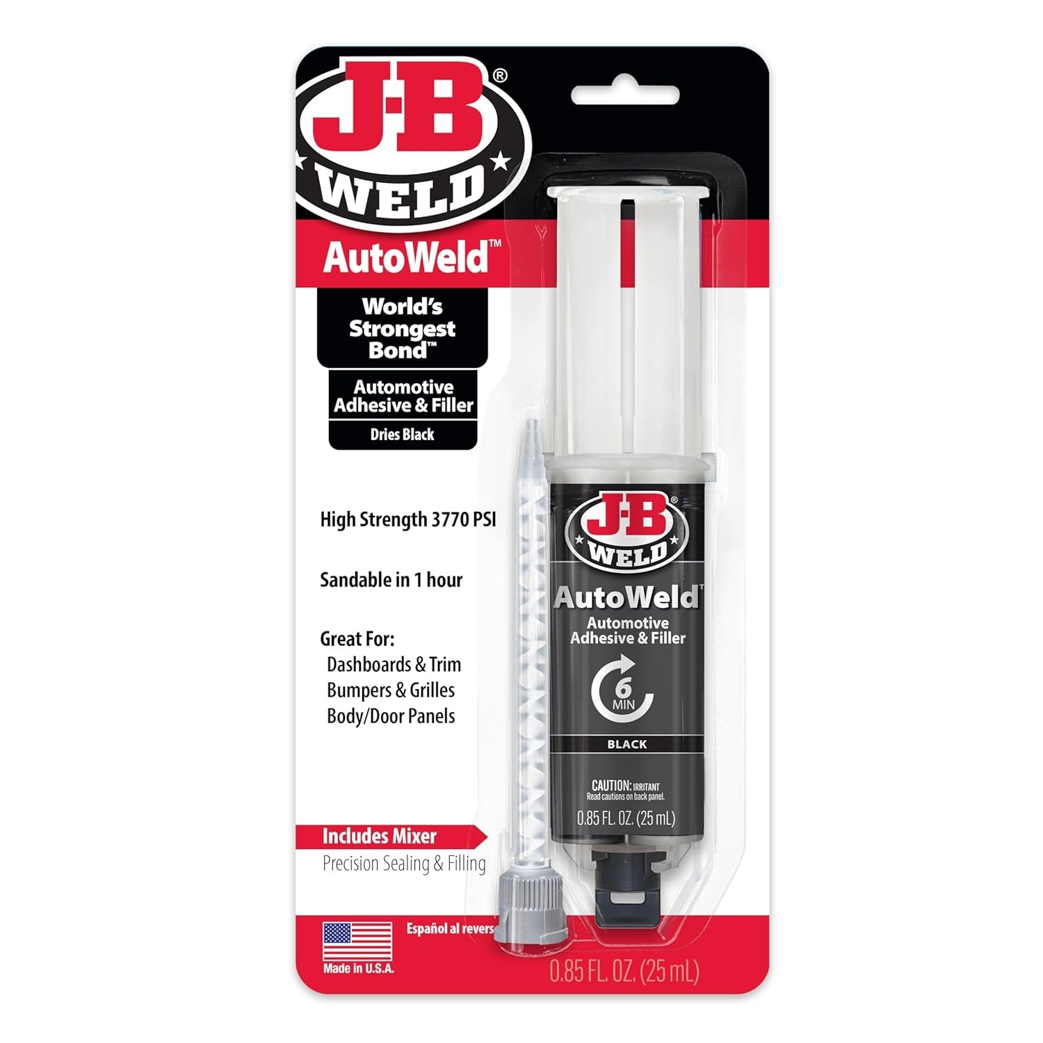 25ml Black AutoWeld Fast Drying Epoxy for Craft and Auto Repair Projects