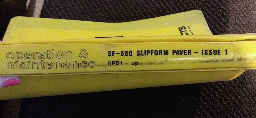 Caterpillar SF-550 SF550 Slipform Paver Operation and Maintenance Manual