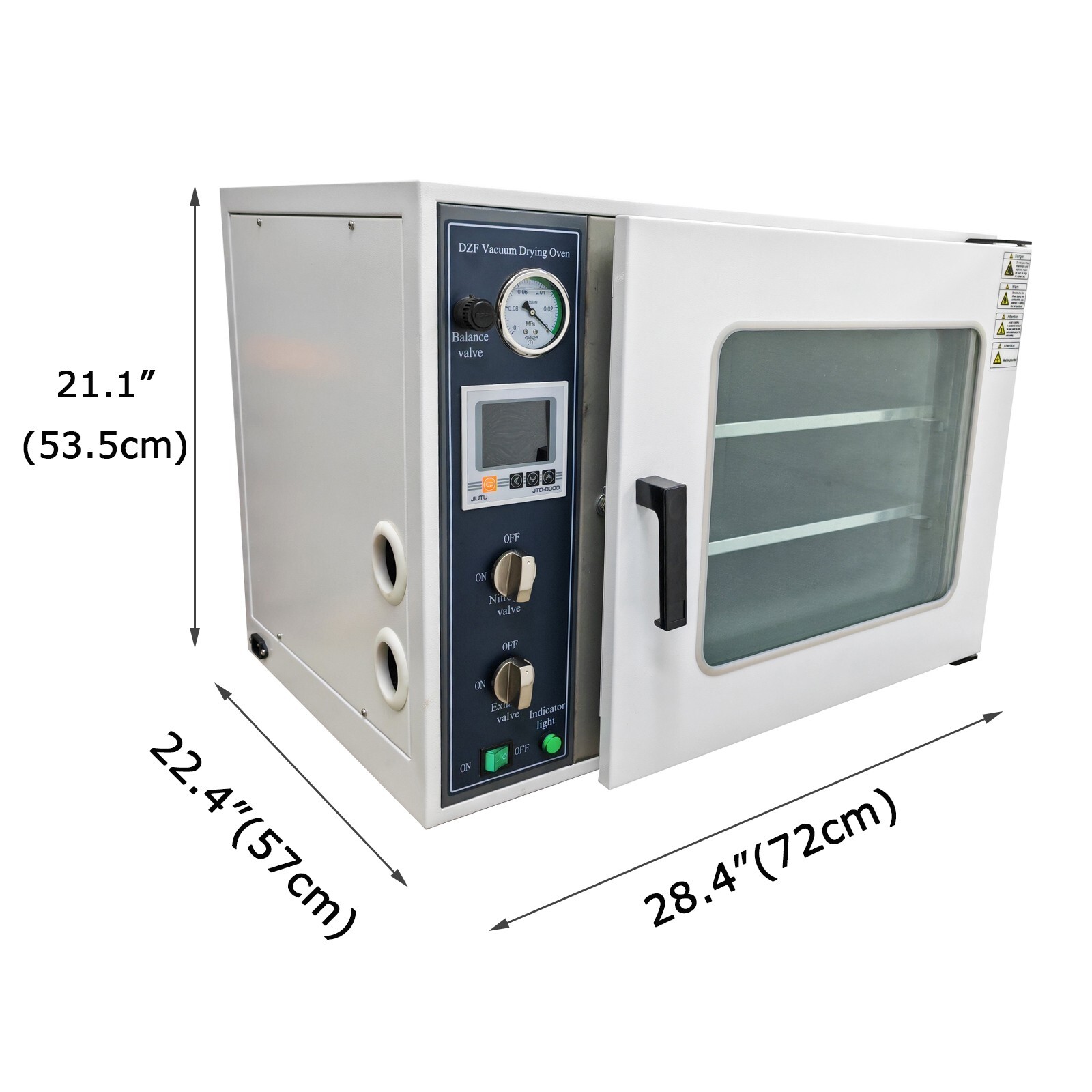 1.9Cu ft Laboratory Digital Vacuum Drying Oven with Nitrogen Inlet 2-Layers 110V