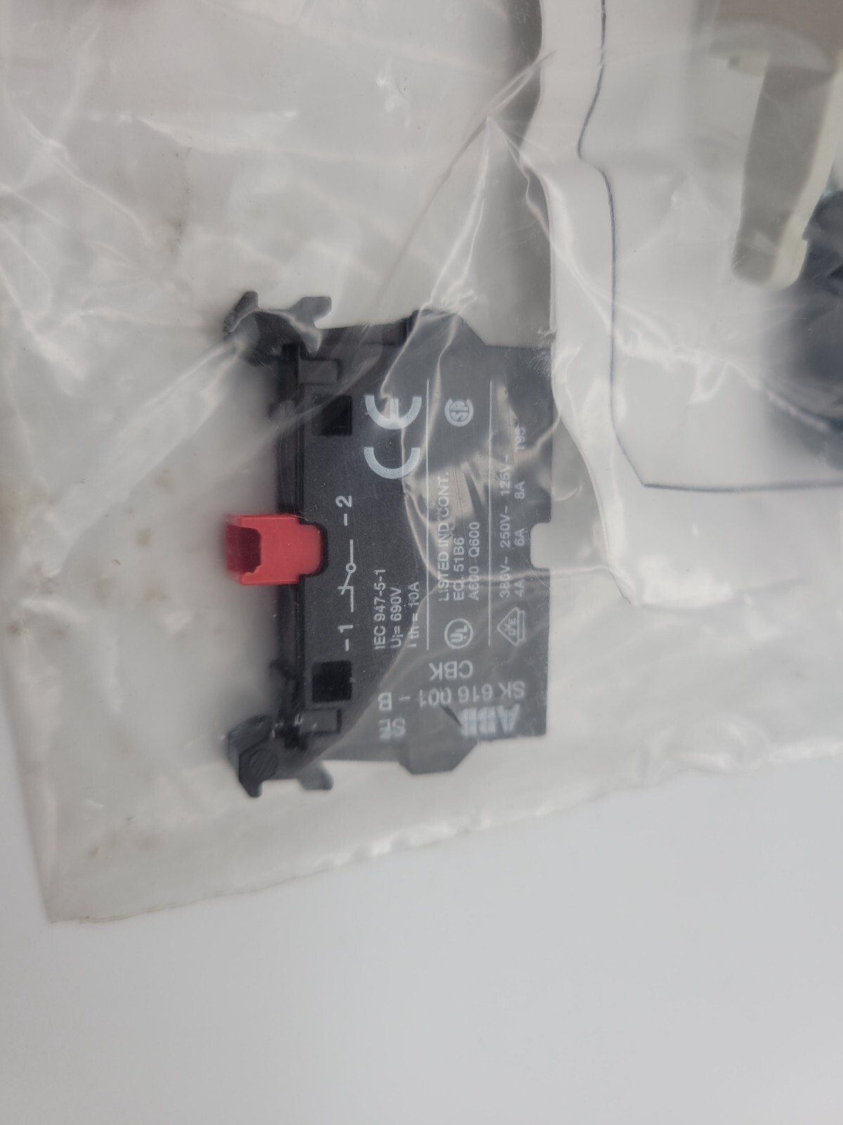 ABB SK 616 001-B Contact Block Mounting for 3R25, 3R40 Motor Starter Accessory