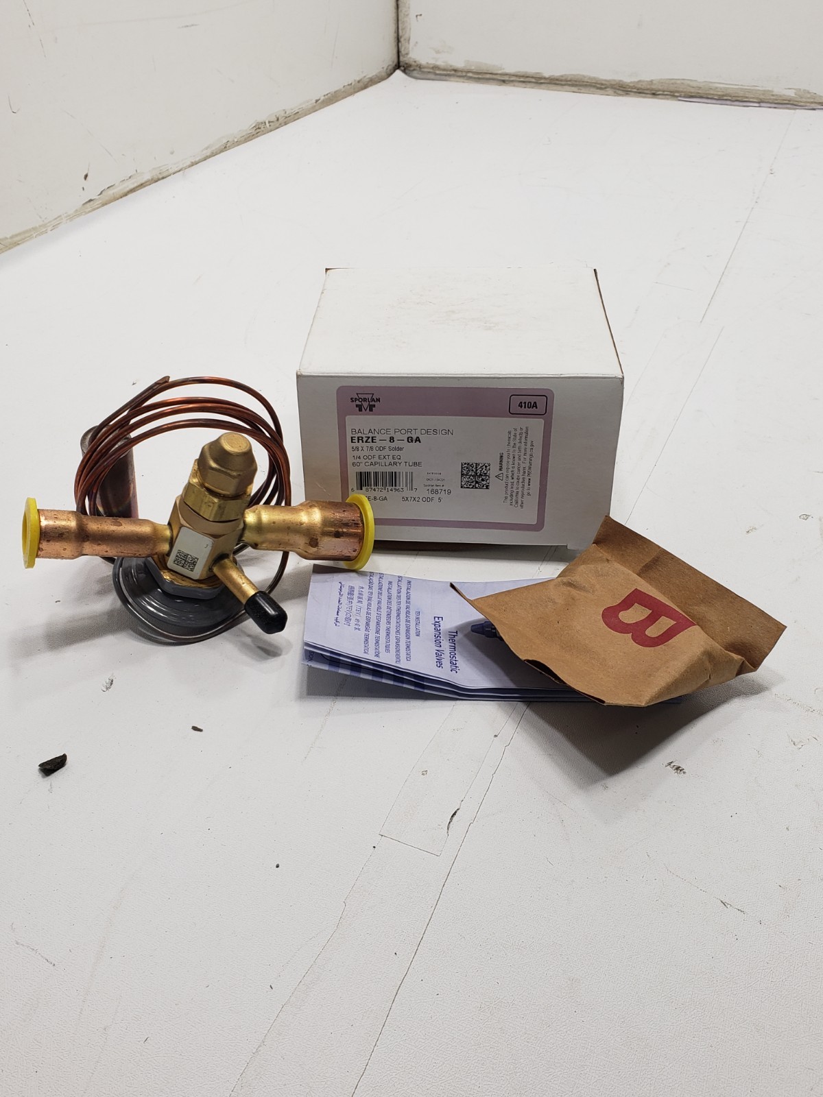 Sporlan ERZE-8-GA 5/8×7/8 ODF Solder 60″ Capillary Tube 410A 1/4 ODF EXT EQ