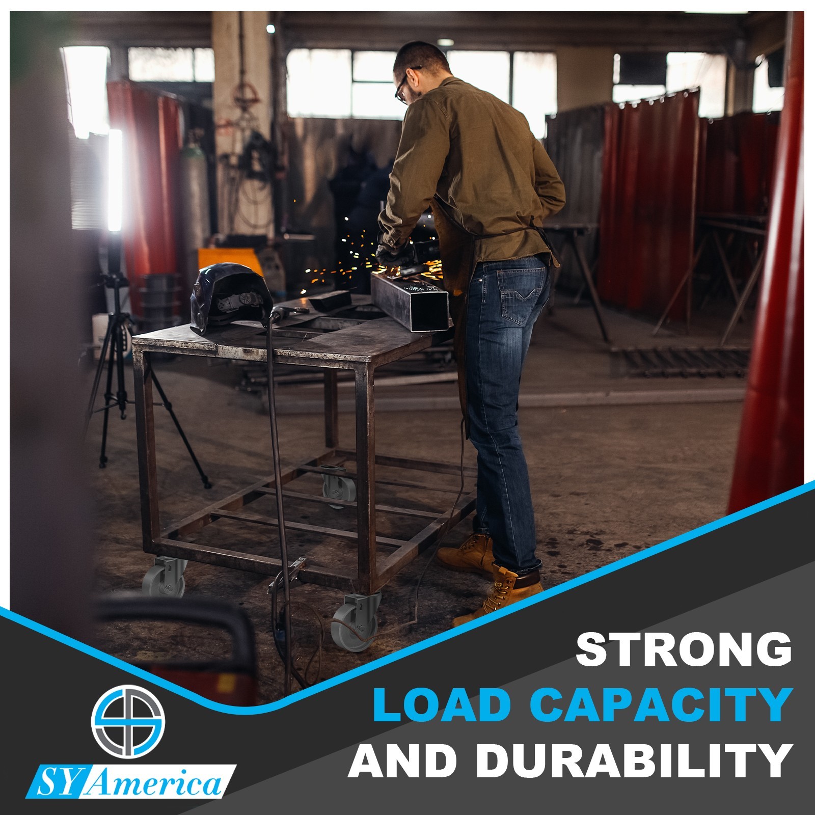 5 inch Industrial Casters- Semi Steel Cast Iron Swivel CastersCapacity500-2000LB