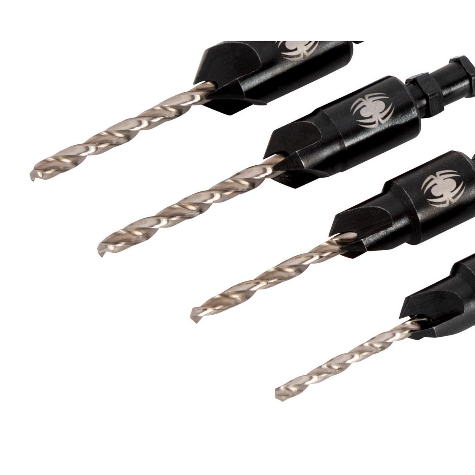 Spyder 4-Piece HSS Countersink Twist Drill Bit Set, 19168