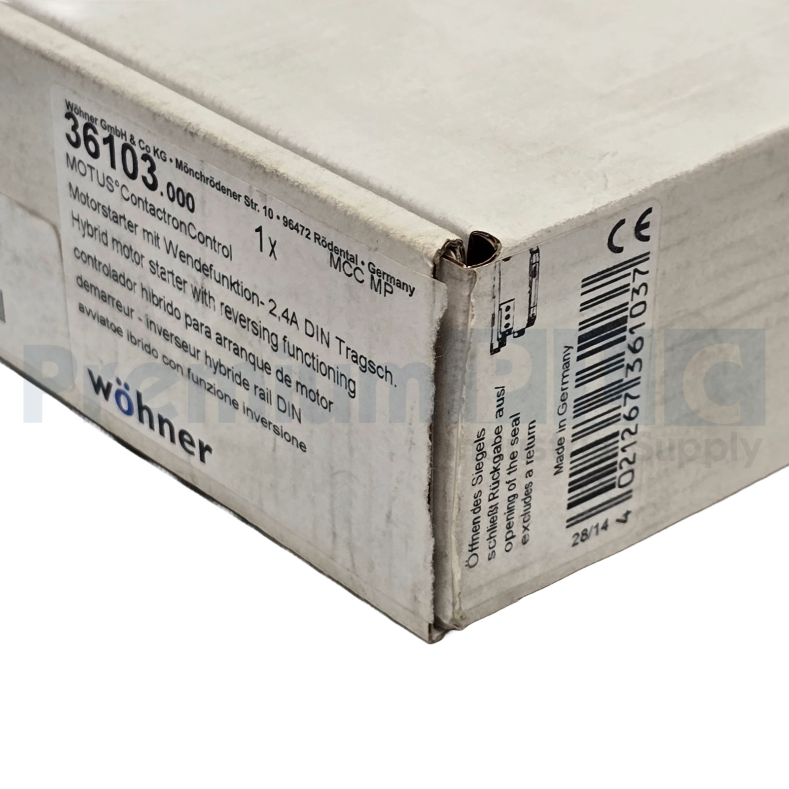WOHNER 36103 / 36103000B MOTUS HYBRID MOTOR STARTER, 3-POLE, 0.18 – 2.4A NSMP