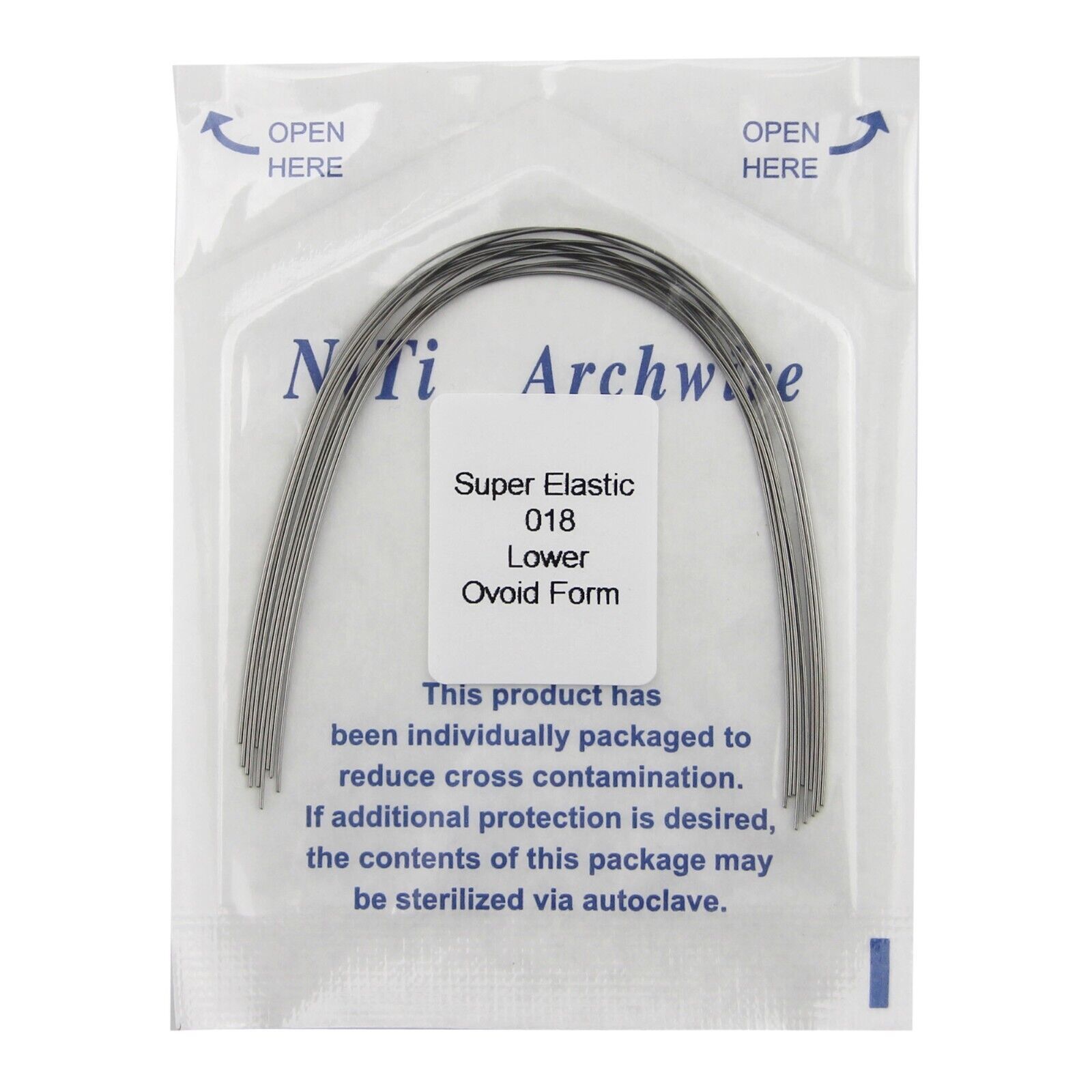 10 Pcs Dental Orthodontic Arch Wire Rectangular Round Niti Super Elastic Natural