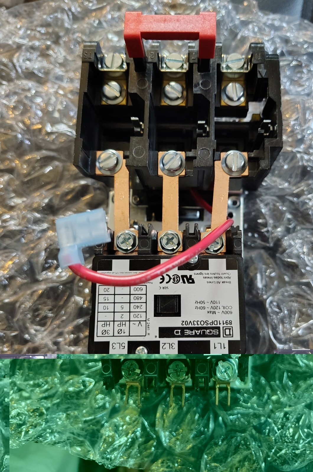 Square D 8911DPS033V02 Definite Purpose Contactor 3-Pole 24A 120V Coil