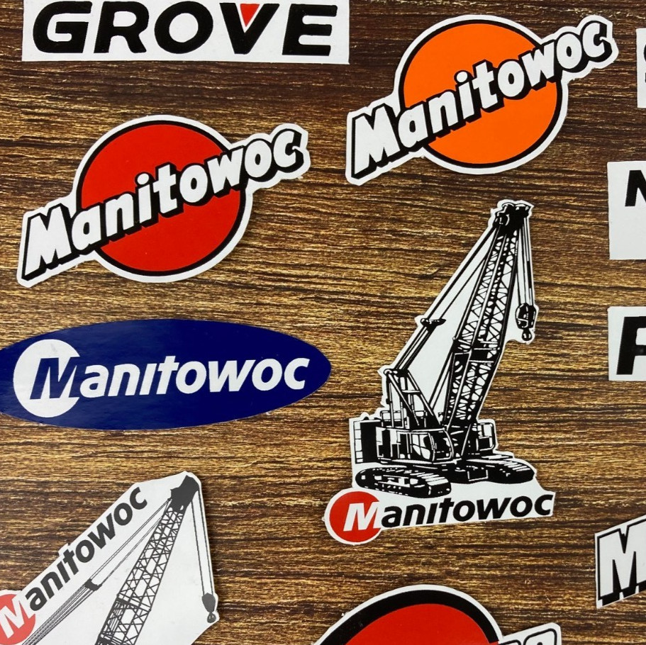 Decal Stickers Manitowoc Crawler Crane Grove POTAIN National Crane Shuttlelift