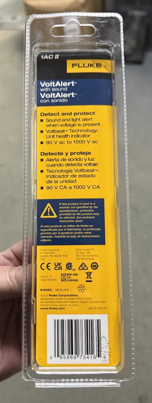 New Fluke 1AC II VoltAlert w/ Sound Non-Contact Voltage Tester Pen Free Shipping