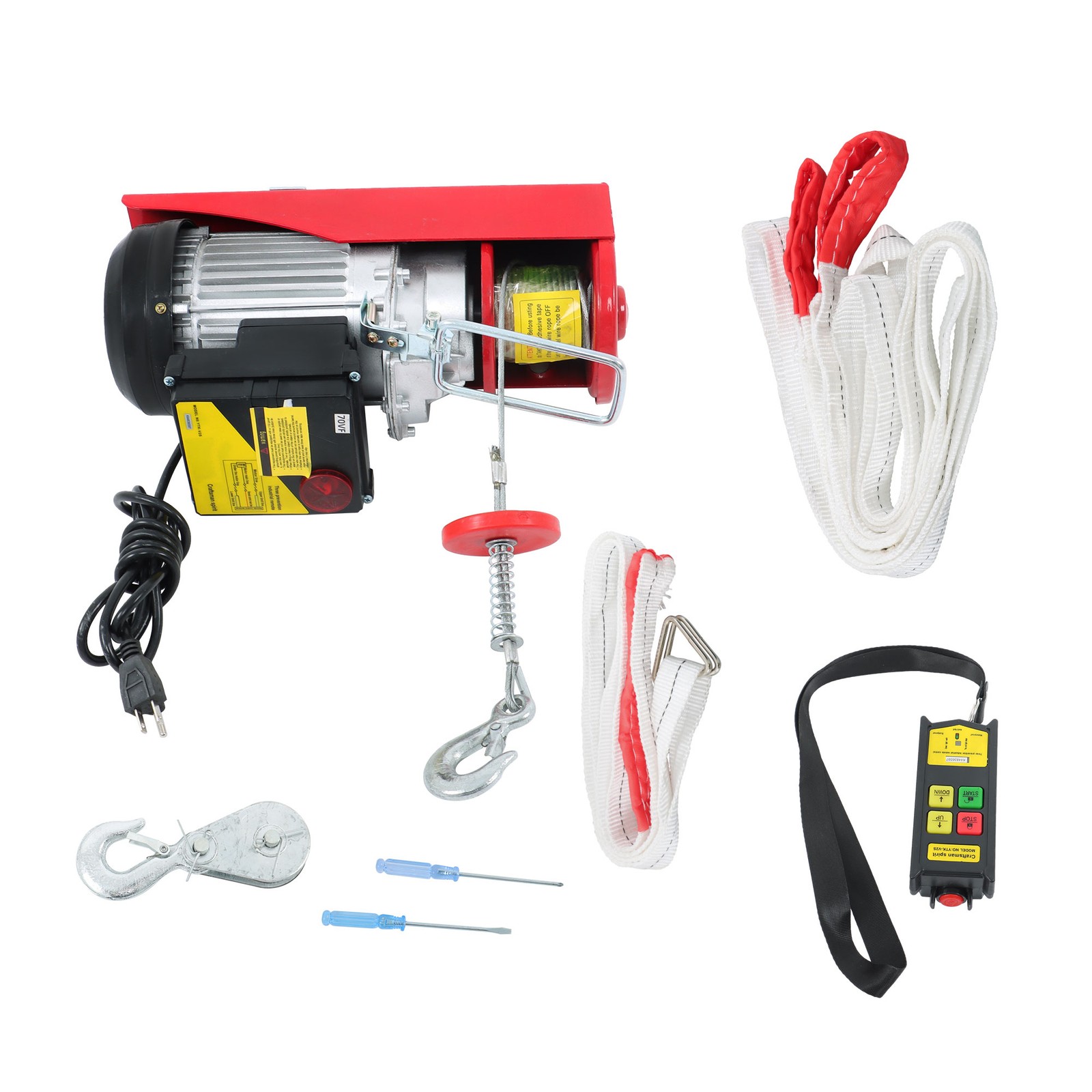1320lbs Mini Electric Hoist PA600 & Wireless Remote Control 110V Height 20-40ft