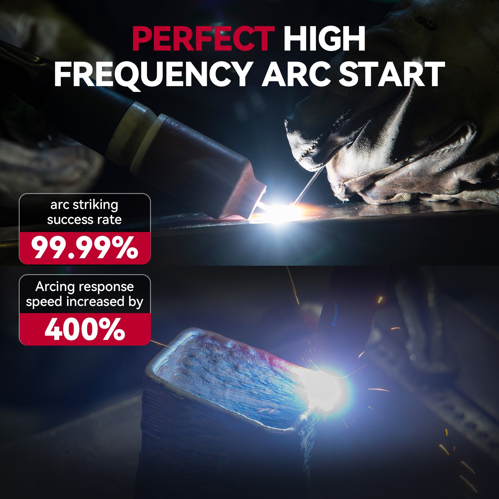 ARCCAPTAIN iControl TIG205 Pro 5 In 1 Cold Spot Stick/TIG Welder with Foot Pedal