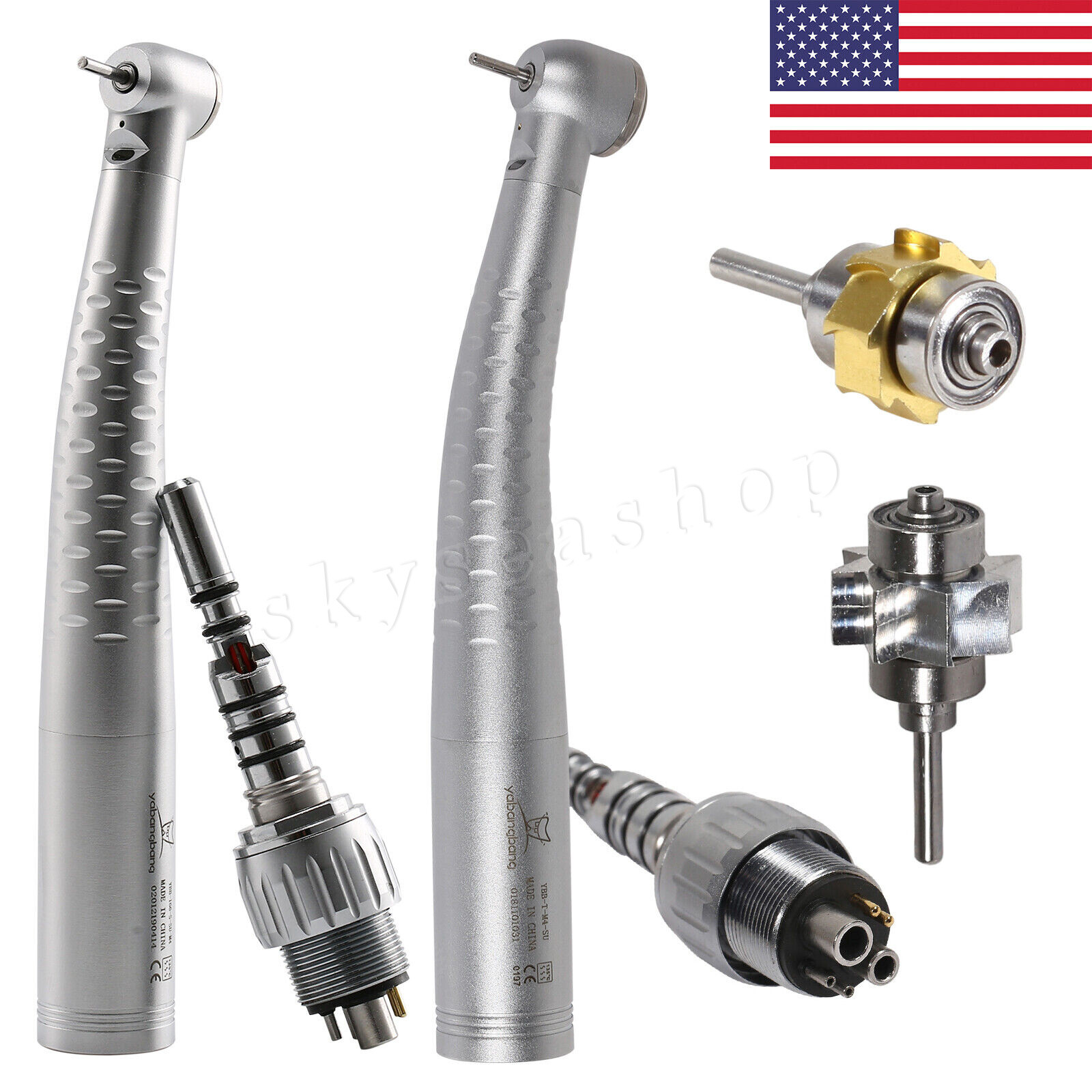 YABANGBANG Dental Fiber Optic LED High Speed Handpiece / LED Quick Coupler 4H/6H
