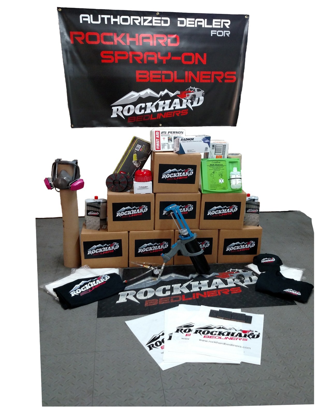 Truck Bedliner Polyurea Spray on Bedliner 5 Cases Kit (6 cartridges per case)