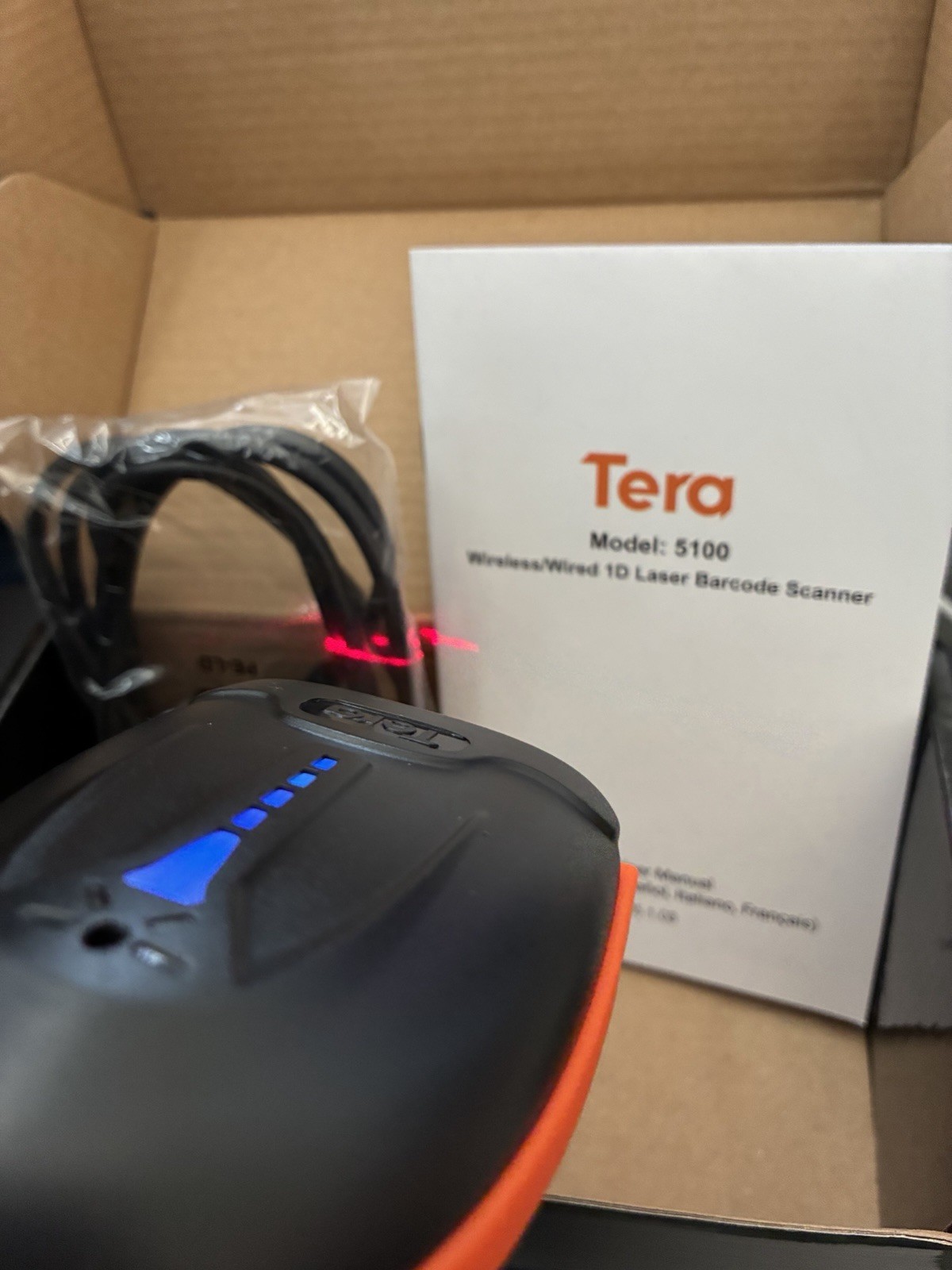 Tera D5100 2D Barcode Scanner Wireless USB Wired QR 2200mAh