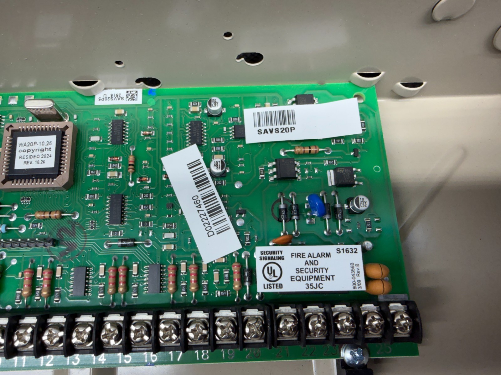 Honeywell VISTA-20P Resideo 8-Zone Plus Series Security Alarm Control Panel