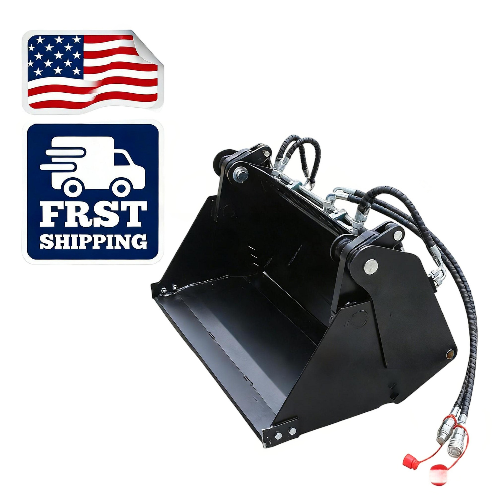 FREE SHIPPING 4-in-1 Combination Hydraulic Bucket Fits Mini Skid Steer Loader