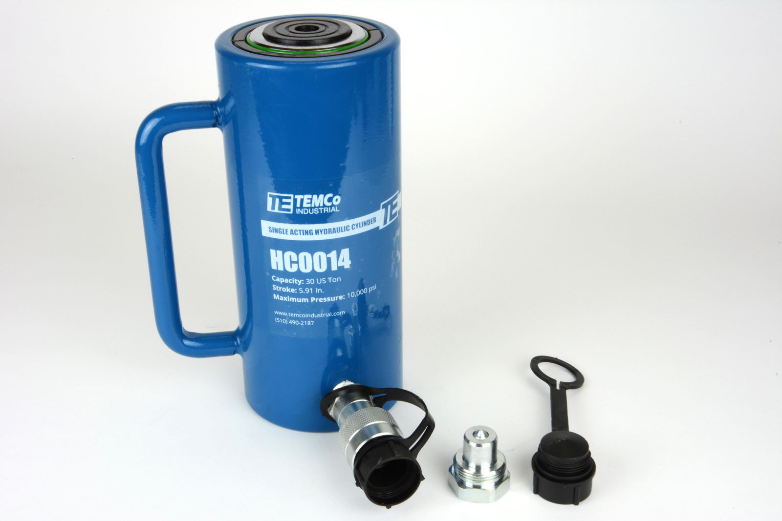 TEMCo HC0014 – Hydraulic Cylinder Ram Single Acting 30 TON 6″ Inch Stroke