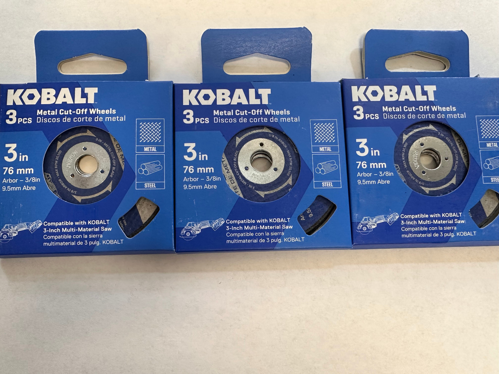9-KOBALT 3″ METAL CUT-OFF WHEELS BRAND NEW 5662297