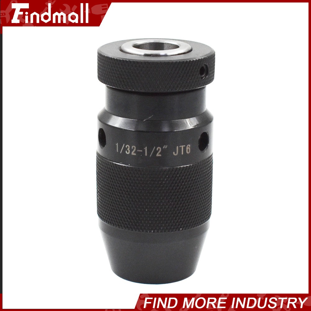 Findmall Keyless Drill Chuck With Taper Mounted 1/32″-1/2″ Jt6