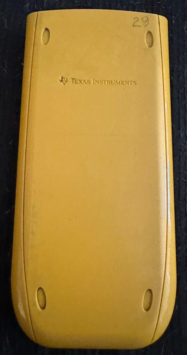 Texas Instruments TI-84 Plus Graphing Calculator Yellow School Property Tested