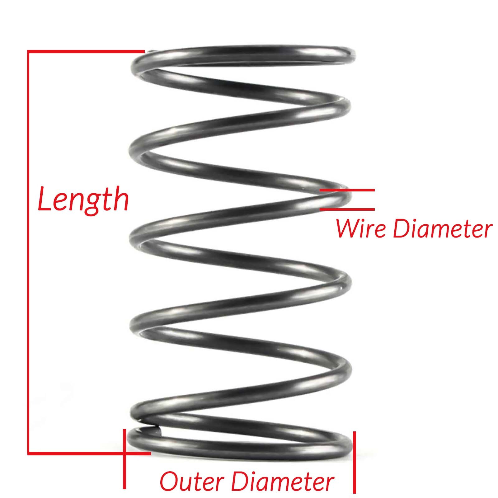 10pcs Wire Dia.0.3/0.4/0.5 mm OD 2mm-10mm Small Springs Compression Spring Steel