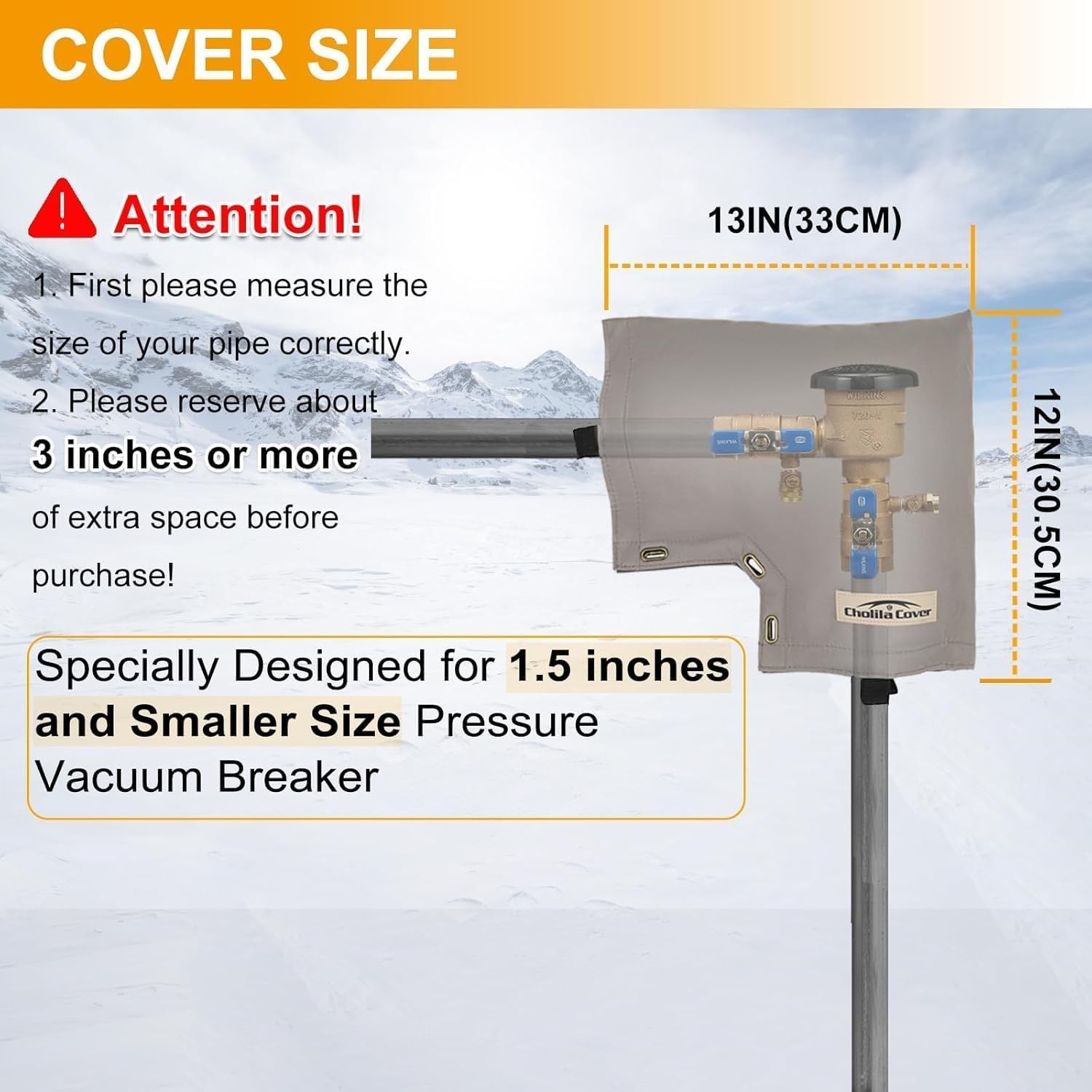 Weatherproof Backflow Insulation Cover – Grey