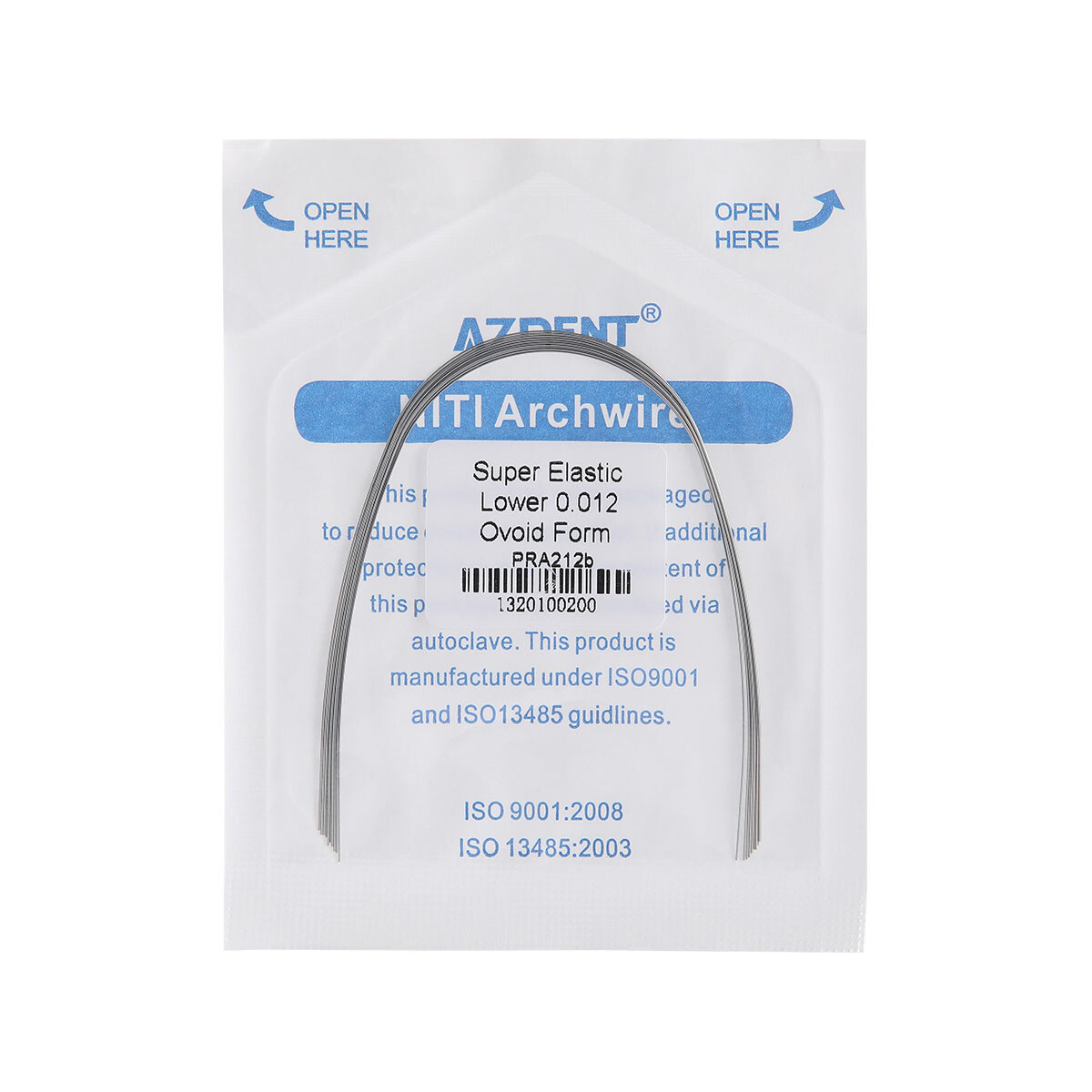 10Pcs AZDENT Dental Orthodontic Round Arch Wires Super Elastic Niti Ovoid Form