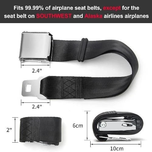 Airplane Seat Belt Extender, Adjustable 7-32″ Airplane Seatbelt Extender – FITS